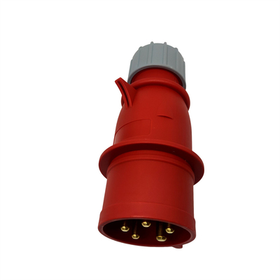 LLANO Su Geçirmez 380V-415V CEE Şarj Fişi 5 Pinli 7KW Kırmızı Konnektörlü