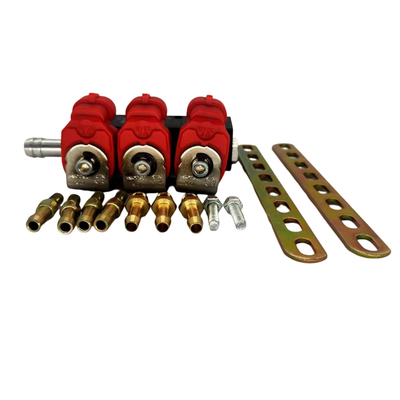 CNG / LPG Ortak Enjektör Rayı için Kırmızı 2 Ohm / 3 Ohm 3 Silindir LN-VTK03